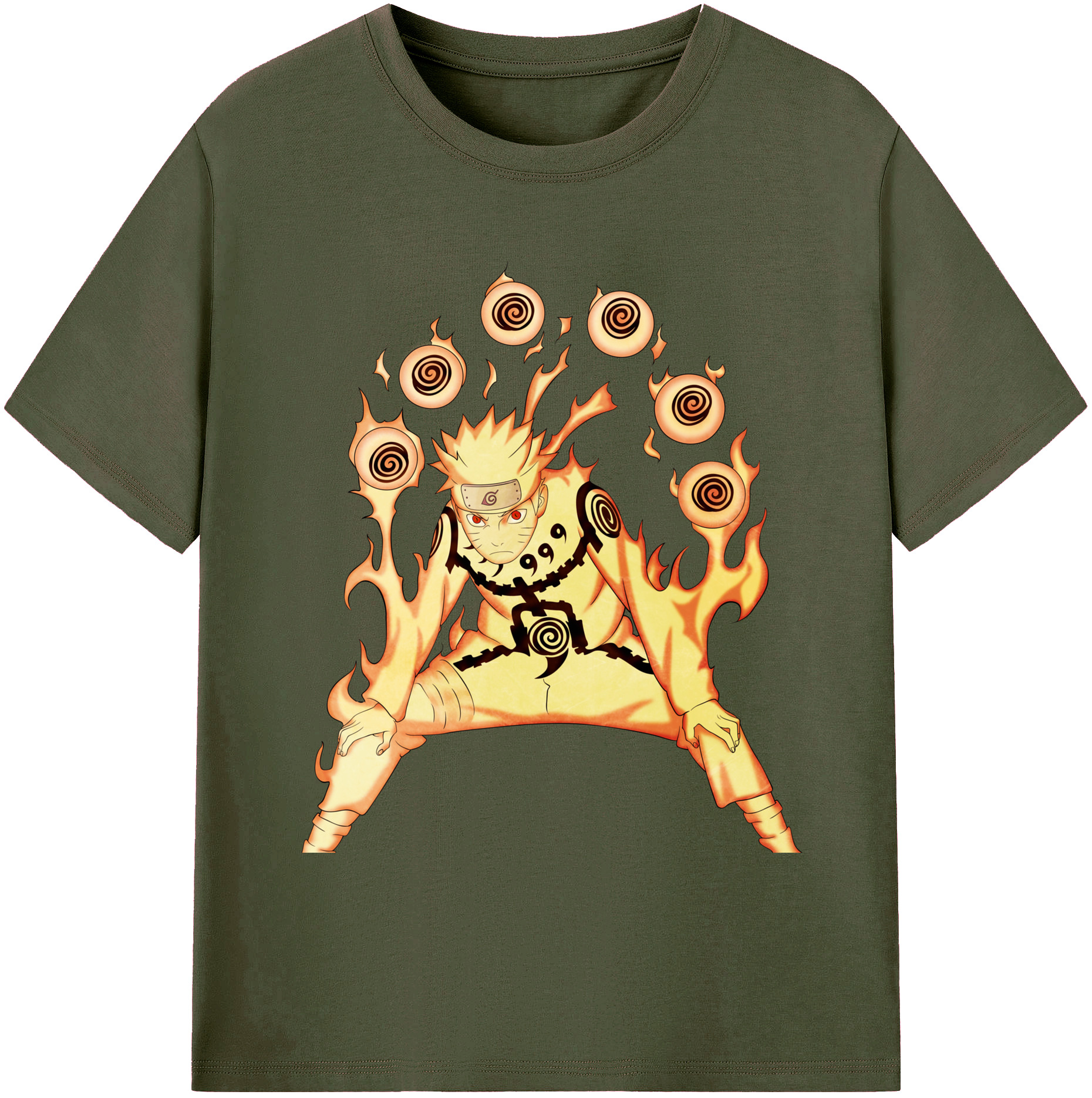 （画像用） NARUTO -ナルト- うずまき ナルト Uzumaki Naruto 綿100％ メンズ半袖Tシャツ｜肌触りやわらか＆通気性